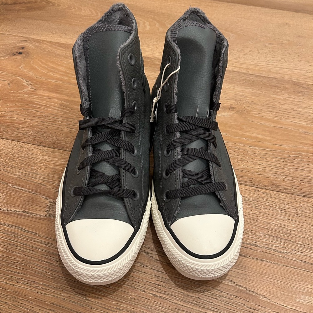 Black and White High-Top Sneakers